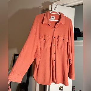 Aerie Waffle Knits Button Up Shirt